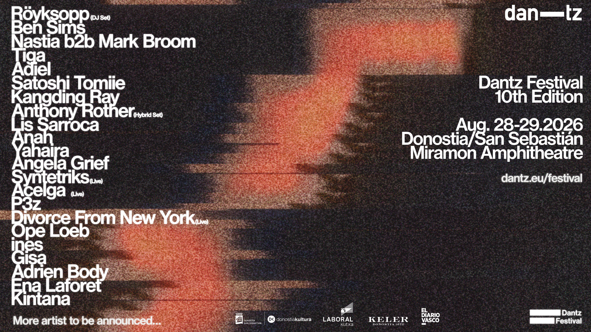 Ben Sims completa el cartel de la 10ª edición de Dantz Festival en Donostia junto con otros grandes artistas destacados de la música electrónica